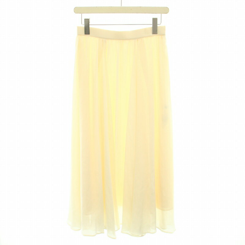 【中古】23区 オンワード樫山 23AW クレープシフォンフレアスカート ロング マキシ 38 白 ホワイト SKWOSW6852 /YT レディース 【ベクトル 古着】 250204