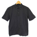 【中古】シップス SHIPS ボタンダウン カノコ ポロシャツ ドット 半袖 S 紺 ネイビー 112-22-0027 /DK ■MA メンズ 【ベクトル 古着】 250219(4)