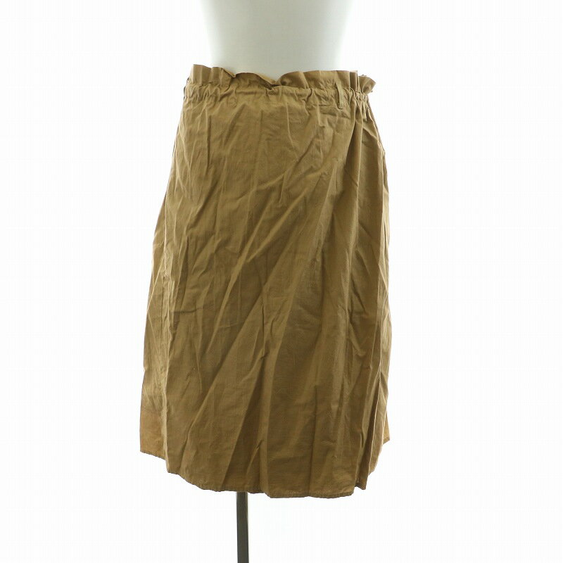 【中古】ルーニィ LOUNIE ラップフレアスカート ひざ丈 2点セット 38 ベージュ 17113333 /NQ レディース 【ベクトル 古着】 250227