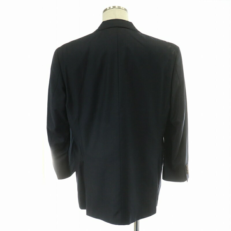 【中古】エルメネジルドゼニア Ermenegildo Zegna 66 TROFEO 3ピース シングルスーツ セットアップ 上下 テーラードジャケット テーパードパンツ スラックス ベスト ジレ ウール 紺 ネイビー /BB メンズ 【ベクトル 古着】 250220