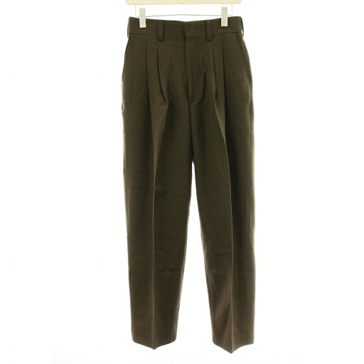 【中古】シンゾーン Shinzone 22AW Wool Tomboy PANTS 22AMSPA02 ウールサージ トムボーイ パンツ ハイウエスト ツータック ジップフライ 34 カーキ /KU レディース 【ベクトル 古着】 250228 【中古】シンゾーン Shinzone 22AW Wool Tomboy PANTS 22AMSPA02 ウールサージ トムボーイ パンツ ハイウエスト ツータック ジップフライ 34 カーキ /KU レディース 【ベクトル 古着】 250228