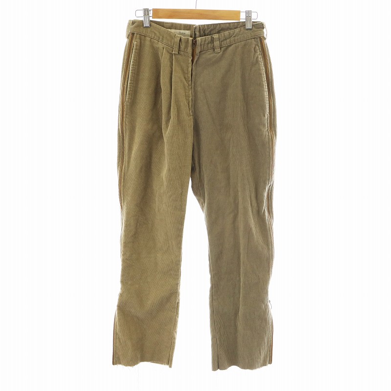 【中古】ナナナナサーカ 77circa パンツ コーデュロイ カットオフ レオパード ヒョウ柄 ベージュ /AN42 レディース 【ベクトル 古着】 250410