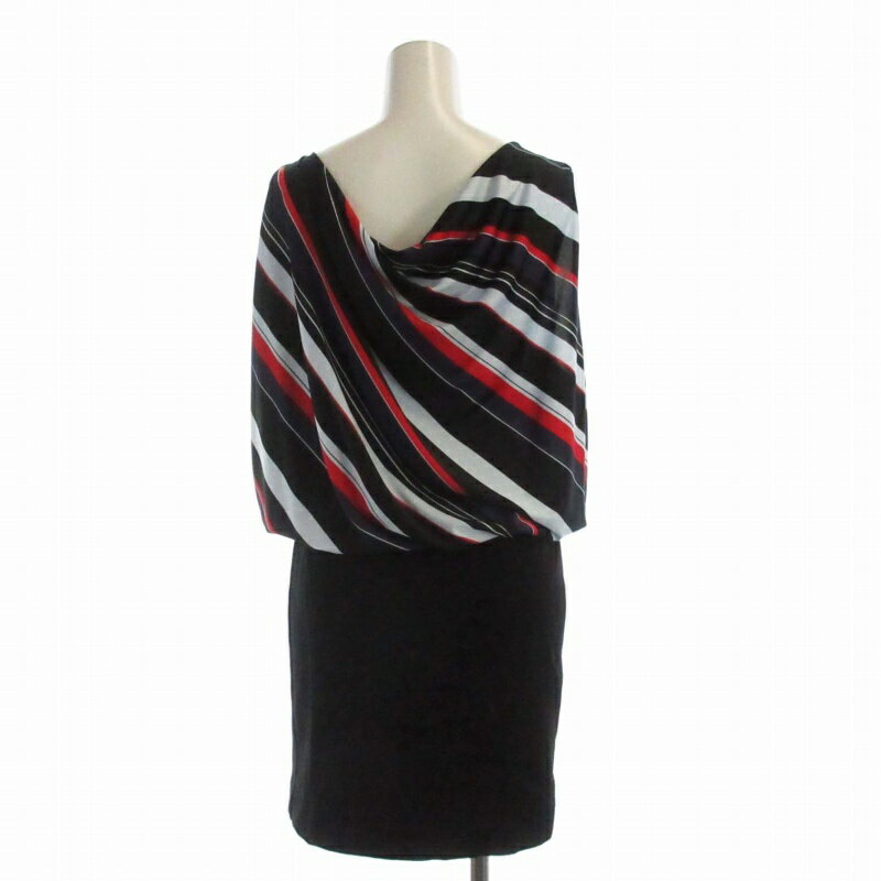 【中古】ピンキー&ダイアン ピンダイ PINKY&DIANNE ワンピース ひざ丈 総柄 半袖 36 マルチカラー 031-146262 /RO レディース 【ベクトル 古着】 250328