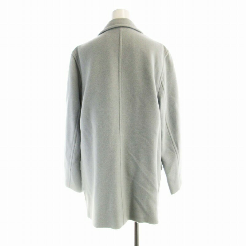 【中古】エヴェックス バイ クリツィア EVEX by KRIZIA チェスターコート ミドル アウター 40 ライトブルー LNK58-494 /RO レディース 【ベクトル 古着】 250330