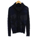【中古】ウノピュウノウグァーレトレ 1PIU1UGUALE3 BIG CAMO CARDIGAN ニット カーディガン 長袖 カモフラ 迷彩柄 ウール 切替 3...