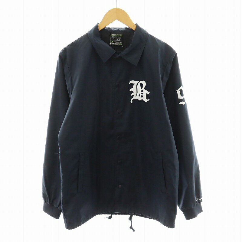 【中古】未使用品 バックチャンネル BACK CHANNEL ブルゾン ジャンパー ステンカラー OLD-Eロゴ M 紺 ネイビー 2319051 /AN31 メンズ 【ベクトル 古着】 250402