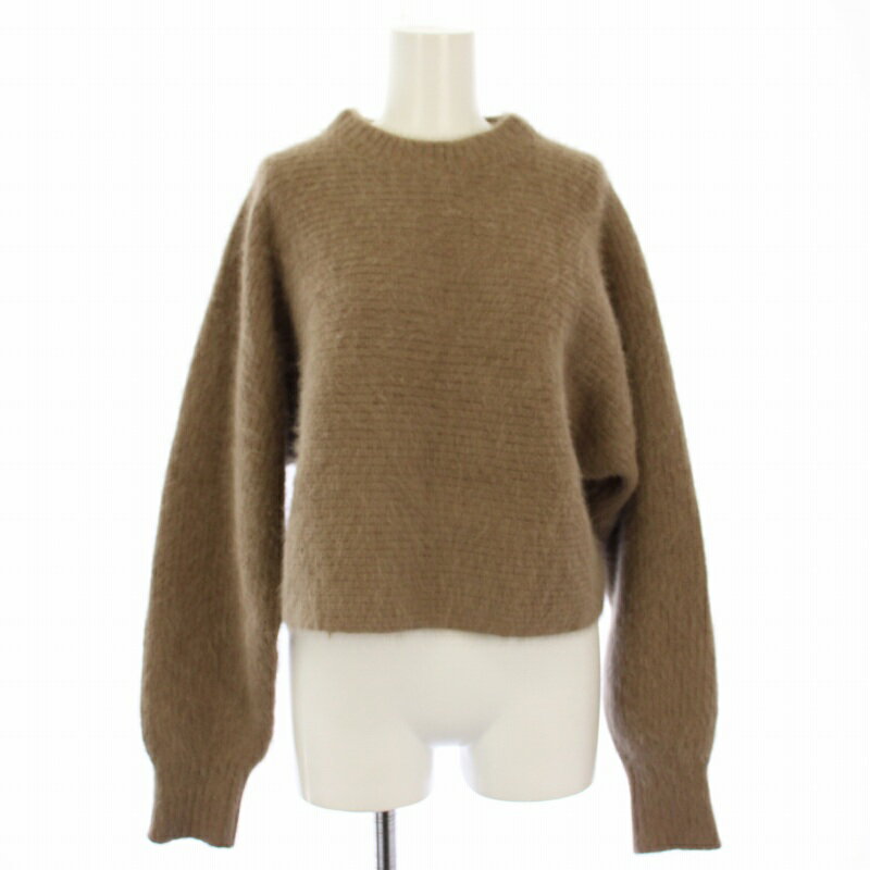 【中古】ガリャルダガランテ GALLARDAGALANTE 22AW クロップドフラッフィーニット セーター 長袖 F 茶 ..