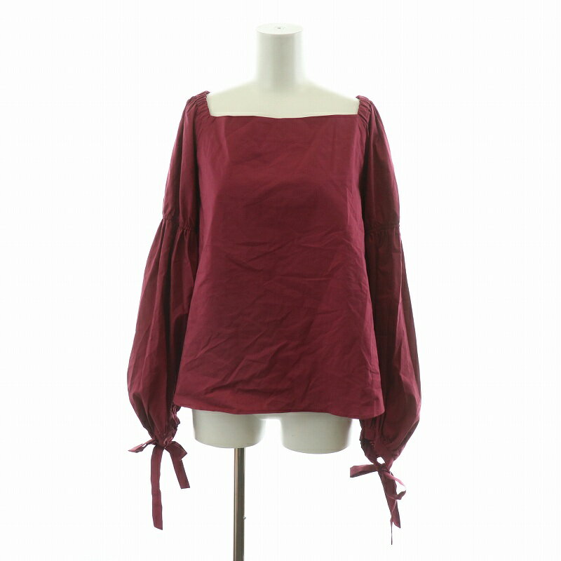 【中古】ココディール COCO DEAL シャツ ブラウス 長袖 リボン プルオーバー 2 ボルドー 77618249 /NQ レディース 【ベクトル 古着】 250409(4)