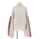 【中古】エムエスジーエム MSGM スウェット トレーナー 長袖 タートルネック ショート丈 裏起毛 ロゴ S グレー /BB レディース 【ベクトル 古着】 ...