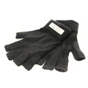 【中古】イノウエブラザーズ THE INOUE BROTHERS Glovelettes アルパカウール フィンガーレス 手袋 グローブ 黒 /MM レディース...