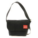 【中古】マンハッタンポーテージ Manhattan Portage メッセンジャーバッグ ショルダーバッグ ロゴ キャンバス 黒 1605JR /MM レディー...