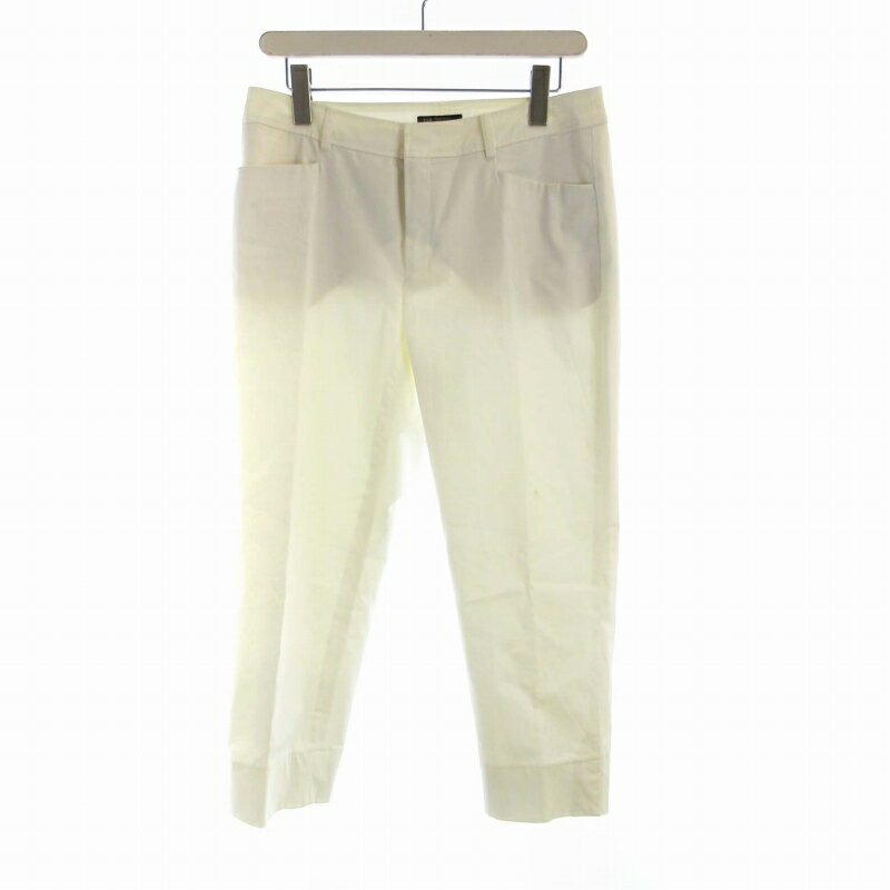 【中古】23区 オンワード樫山 テーパードパンツ フルレングス 44 白 ホワイト PRWWGM3506 /RO レディース 【ベクトル 古着】 250422