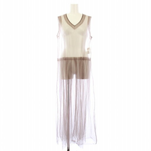 【中古】リミフゥ LIMI feu SOFT TULLE SLEEVELESS TULLE OP ワンピース チュール シアー ノースリーブ ロング 2 ブラウン LZ-D02-605 /TK レディース 【ベクトル 古着】 250424 【中古】リミフゥ LIMI feu SOFT TULLE SLEEVELESS TULLE OP ワンピース チュール シアー ノースリーブ ロング 2 ブラウン LZ-D02-605 /TK レディース 【ベクトル 古着】 250424