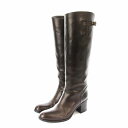【中古】サルトル SARTORE SR2210 PARMA 432 ジョッキーブーツ ロングブーツ レザー チャンキーヒール ベルト 38 23.5〜24cm ...