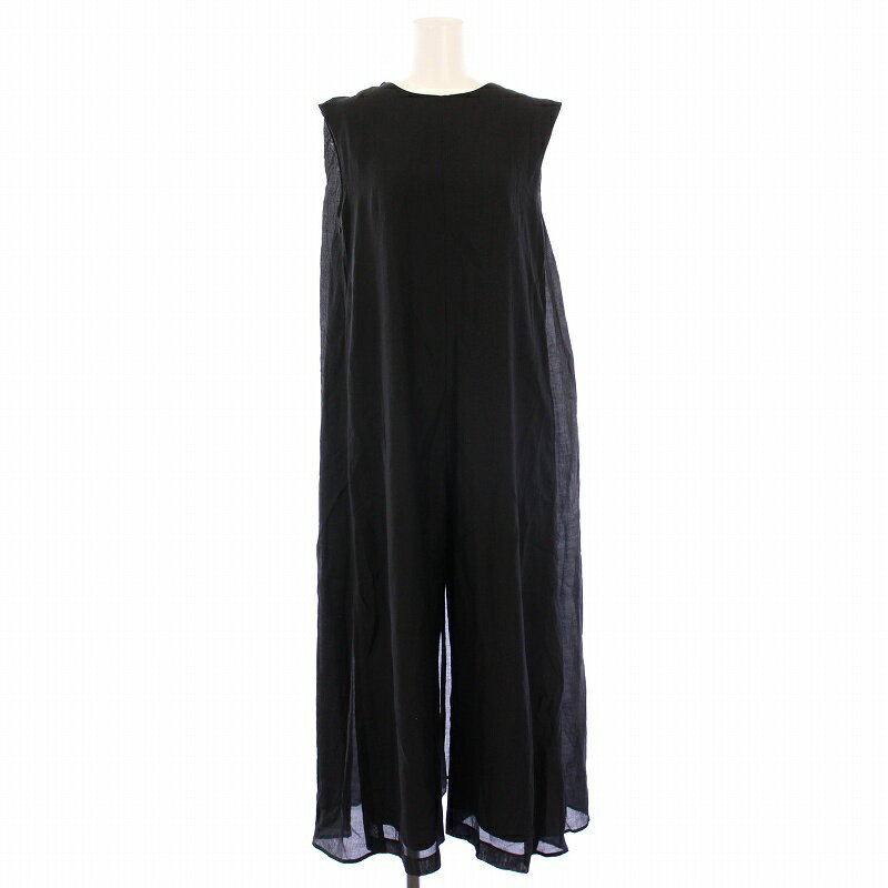 【中古】アメリヴィンテージ Ameri VINTAGE MEDI 2WAY CURTAIN ROMPERS メディカーテンロンパース オールインワン ノースリーブ フレア S 黒 ブラック 02210540650 /BB レディース 【ベクトル 古着】 250424