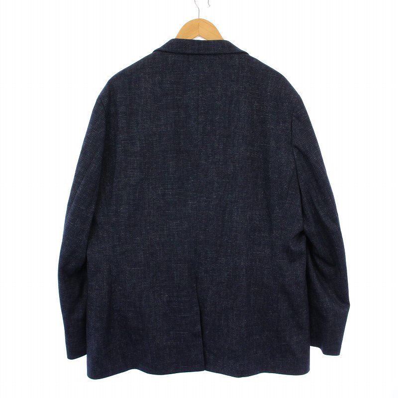 【中古】ジョセフアブード JOSEPH ABBOUD 3点セット シングルスーツ テーラードジャケット アウター 総裏地 ベスト ジレ 前開き テーパードパンツ スラックス ジップフライ 3L 4L W100 紺 ネイビー /BB メンズ 【ベクトル 古着】 250427