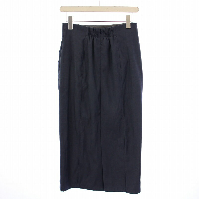 【中古】未使用品 ジャスグリッティー JUSGLITTY アシメタックタイトスカート アシンメトリー ミモレ ロング スリット 2 紺 ネイビー タグ付き 43332380 /BB レディース 【ベクトル 古着】 250430