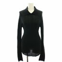 【中古】ホープ HOPE リブニット カットソー メリノウール 襟付き 長袖 36 44 黒 ブラック 16522877 /HN メンズ レディース 【ベクトル...