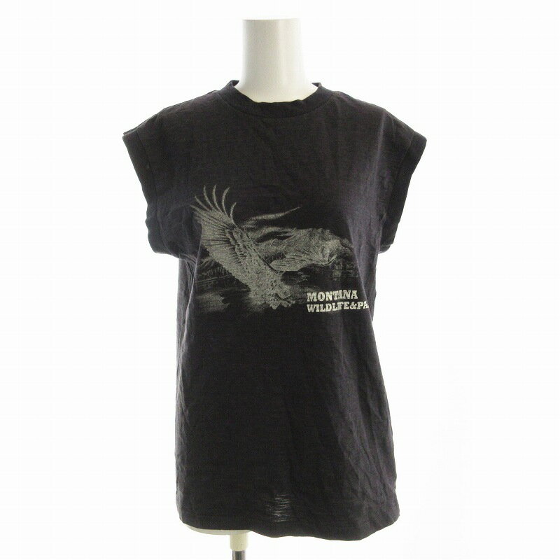 【中古】シンゾーン Shinzone EAGLE TANK Tシャツ カットソー ノースリーブ F チャコールグレー 21MMSCU20 /EE レディース 【ベクトル 古着】 250508