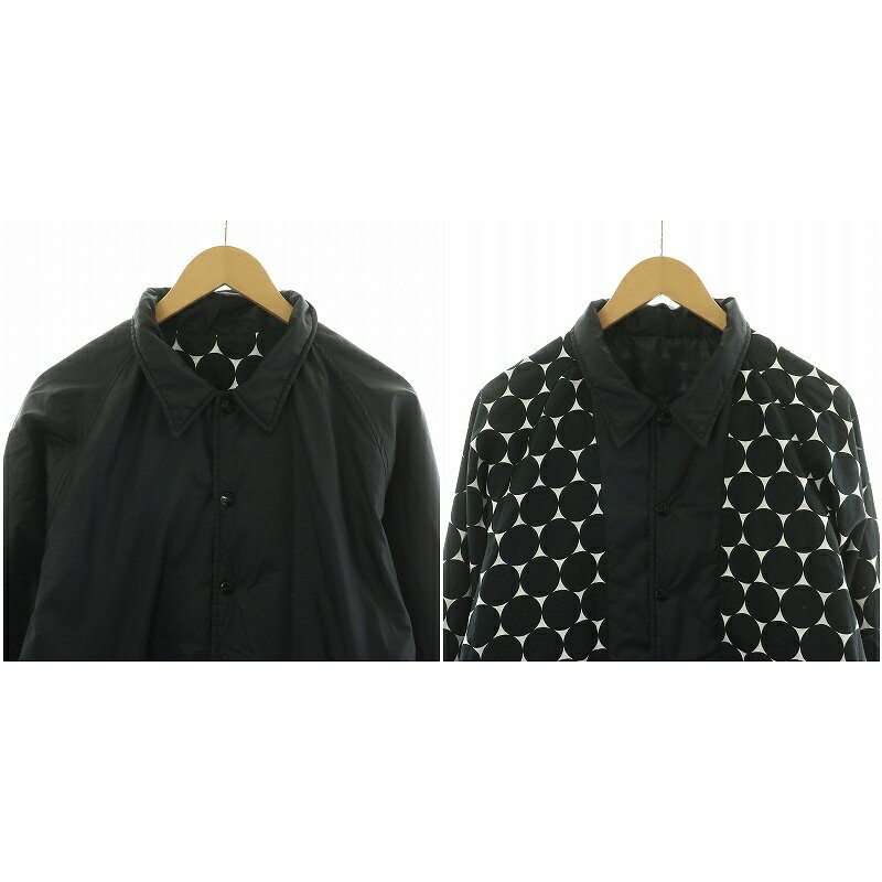 【中古】マシス MASSES COACH JACKET D コーチジャケット ブルゾン リバーシブル アウター ドット M ブラック ホワイト /NQ メンズ 【ベクトル 古着】 250514