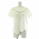 【中古】ノワールケイニノミヤ kei ninomiya AD2019 Tシャツ カットソー 半袖 スカラップ S 白 ホワイト 3E-T008 /AN44 レディース 【ベクトル 古着】 250520