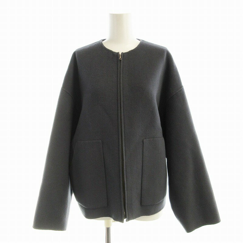 【中古】アンクレイヴ uncrave ノーカラージャケット ジップアップ 1 青 ブルー SCUVIW0404 /EE レディース 【ベクトル 古着】 250520