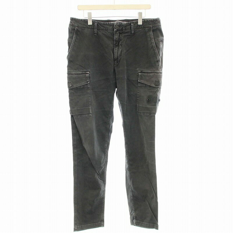 【中古】ストーンアイランド STONE ISLAND ガーメントダイカーゴパンツ スリム W33 グレー 7515318L1 /KH メンズ 【ベクトル 古着】 250603
