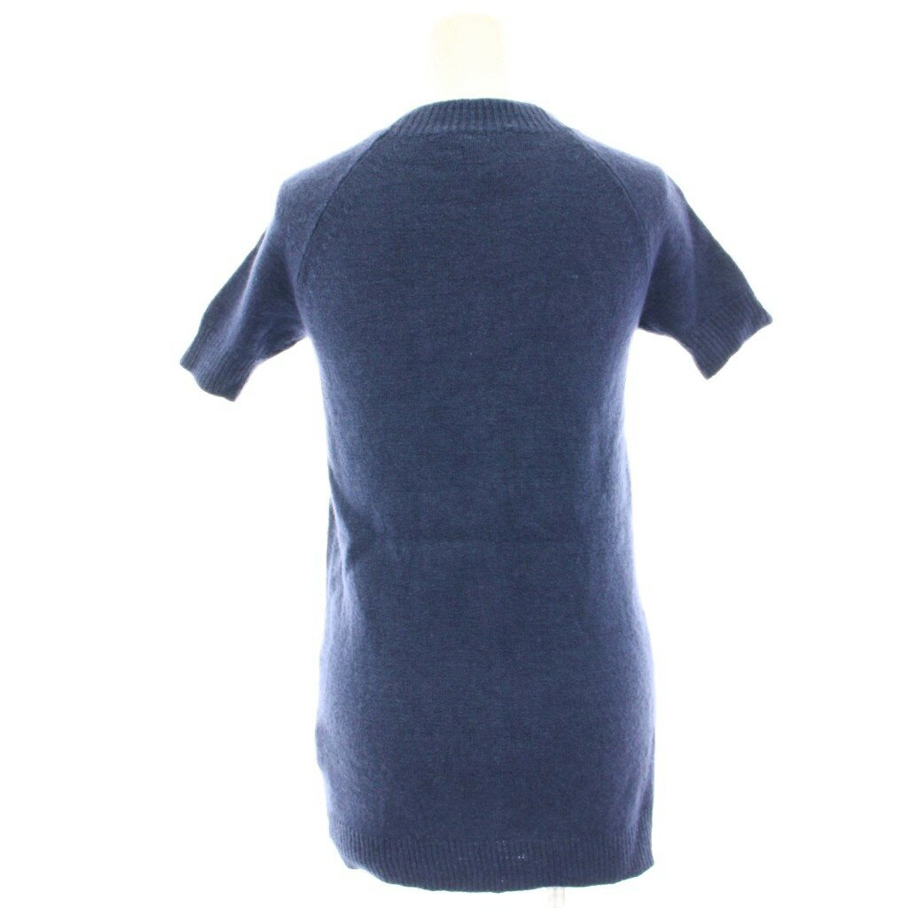 【中古】3.1 フィリップリム 3.1 phillip lim チュニック ニット ウール混 絹 シルク混 麻 リネン混 半袖 XS 紺 ネイビー F109-7380MSW /HN レディース 【ベクトル 古着】 250801