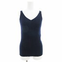 【中古】スピック&スパン Spick&Span 美品 タンクトップ ニット Vネック リブ 紺 ネイビー /AE ■MA レディース 【ベクトル 古着】 250604(4)