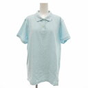 【中古】エルエルビーン L.L.BEAN 美品 RELAXED FIT ポロシャツ 半袖 ランダムドット柄 L 水色系 /UO ■MA レディース 【ベクトル ...
