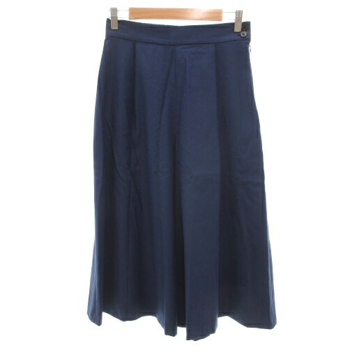 【中古】アンタイトル UNTITLED ワイドクロップドパンツ ウール 2 紺 ネイビー タック /GV レディース 【ベクトル 古着】 251009