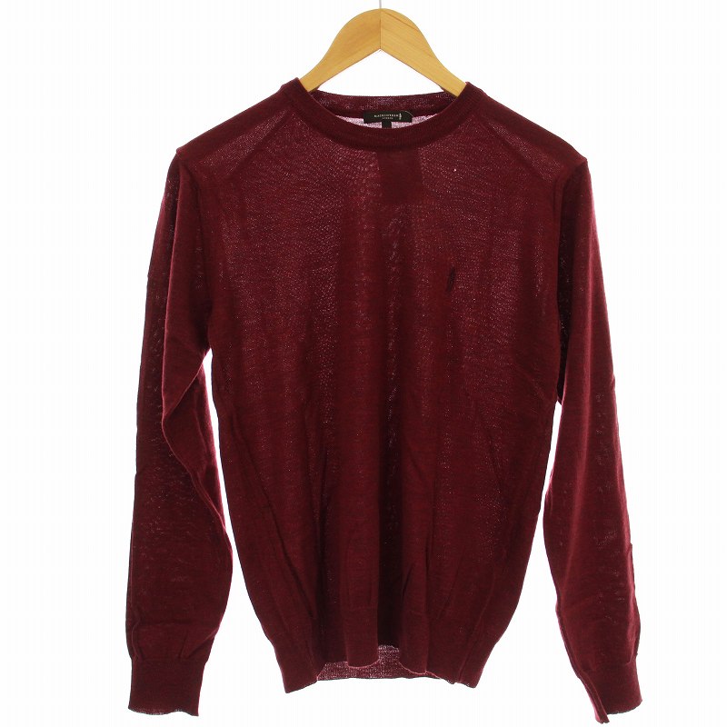 【中古】マッキントッシュ ロンドン MACKINTOSH LONDON ニット セーター G1N10-205-17 ウール 長袖 M ボルドー 赤 /☆G メンズ 【ベクト..