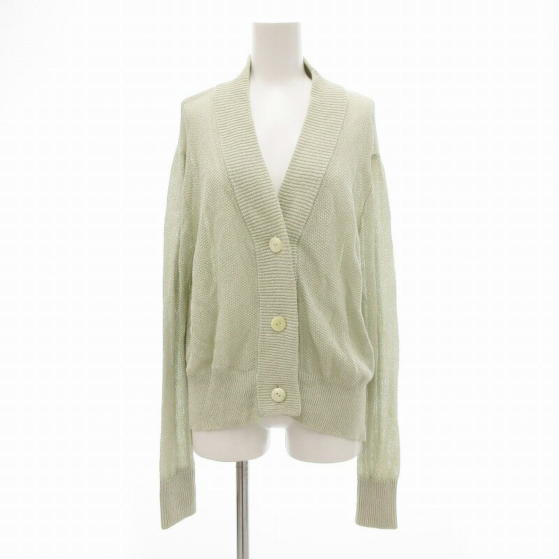 【中古】スタイリング styling/ カーディガン ニット Vネック リネン混 F ミント 緑 グリーン /JS レディース 【ベクトル 古着】 250729