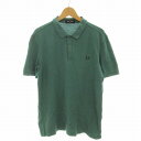 【中古】フレッドペリー FRED PERRY ポロシャツ 半袖 ロゴ刺繍 L 緑 グリーン 192240 /EE メンズ 【ベクトル 古着】 250528(4)