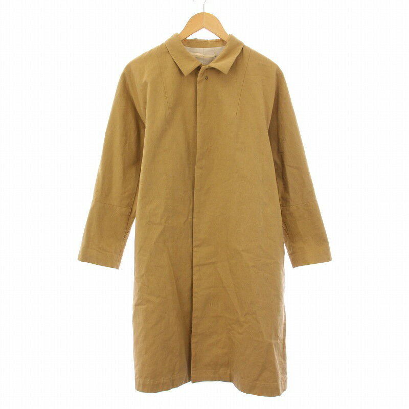 【中古】スズキ タカユキ suzuki takayuki ステンカラーコート アウター ロング丈 無地 1 茶 ブラウン /BB レディース 【ベクトル 古着】 250601