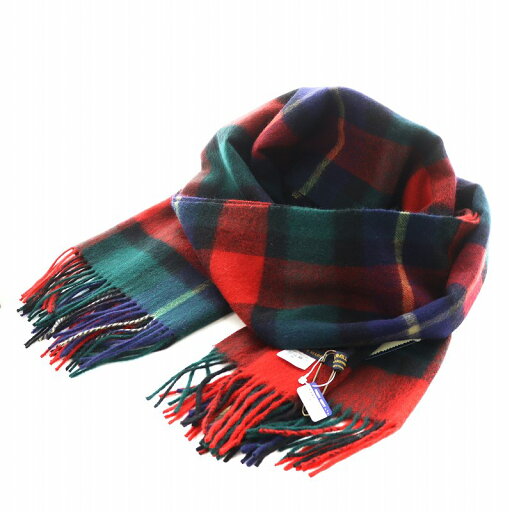 【中古】未使用品 ツイードミル TWEEDMILL ストール フリンジ チェック柄 ウール 赤 レッド 紺 ネイビー 緑 グリーン /AN1 レディース 【ベクトル 古着】 250605 【中古】未使用品 ツイードミル TWEEDMILL ストール フリンジ チェック柄 ウール 赤 レッド 紺 ネイビー 緑 グリーン /AN1 レディース 【ベクトル 古着】 250605