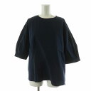 【中古】ミディウミ MidiUmi シャツ ブラウス カットソー 半袖 ボートネック プルオーバー ネイビー /NQ レディース 【ベクトル 古着】 250611
