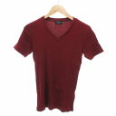 【中古】エポカ ウォモ EPOCA UOMO 美品 ニット セーター Vネック 半袖 IT46 紅 ボルドー /HO メンズ 【ベクトル 古着】 250630