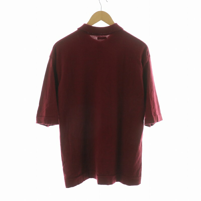 【中古】マイヨ maillot ポロシャツ ニット 半袖 2 ボルドー MAK-23191 /NQ レディース 【ベクトル 古着】 250611
