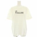 【中古】23区 オンワード樫山 FOLKLOREロゴTシャツ カットソー 半袖 刺繍 38 白 ホワイト KKWOCM0439 /HN レディース 【ベクトル ...