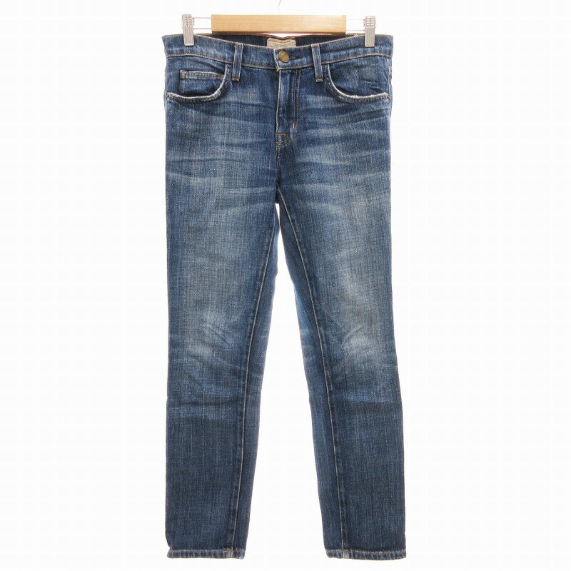Cropped Pants - 【中古】カレントエリオット CURRENT ELLIOTT デニムパンツ ジーンズ スキニー ジップフライ ストレッチ 24 インディゴブルー /GV レディース 【ベクトル 古着】 250628
