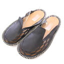 【中古】メゾンマルジェラ 22 Maison Margiela 22 スリッポン フラットシューズ レザー フロントロゴ 42 黒 ブラック /BB メンズ 【ベクトル 古着】 250615