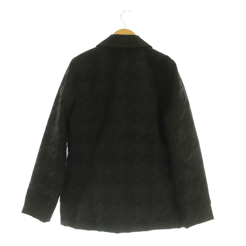 【中古】クレージュ courreges 中綿ジャケット ステンカラー 千鳥格子柄 9AR ブラック /MY ■OS レディース 【ベクトル 古着】 250707