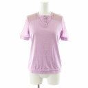 【中古】ロエベ LOEWE Tシャツ カットソー 半袖 ヘンリーネック シースルー シアー シルク 絹 S 紫 パープル /AN22 レディース 【ベクトル 古...