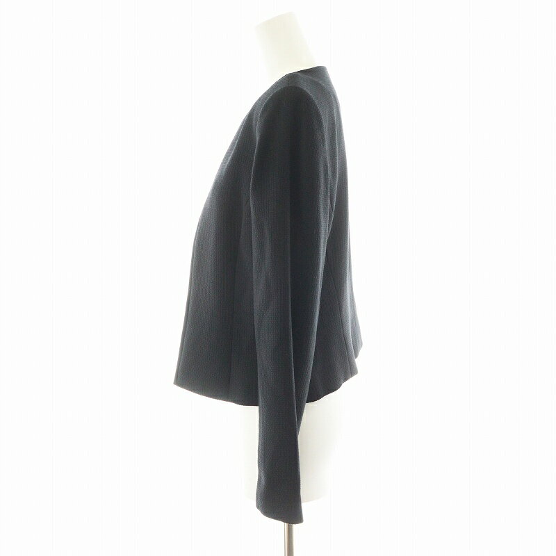 【中古】ソワール ペルル SOIR PERLE ブラックフォーマル 喪服 セットアップ ノーカラージャケット ワンピース ロング丈 7分袖 9AR2 黒 ブラック 0103916 /AN50 レディース 【ベクトル 古着】 250618