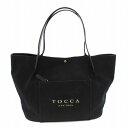 【中古】トッカ TOCCA BLOOMING BUD CANVAS TOTE トートバッグ ショルダーバッグ 黒 BONM0216 /TK レディース 【ベクト...