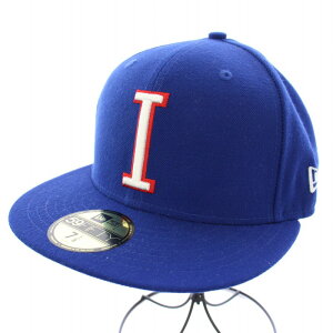 【中古】ニューエラ NEW ERA 59FIFTY WBC イタリア代表 キャップ 野球帽 帽子 7 1/8 56.8cm 青 /TK メンズ 【ベクトル 古着】 250619
