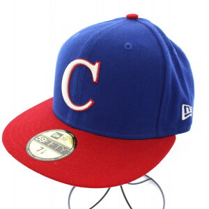 【中古】ニューエラ NEW ERA 59FIFTY WBC キューバ代表 キャップ 野球帽 帽子 7 1/8 56.8cm 青 赤 /TK メンズ 【ベクトル 古着】 250619