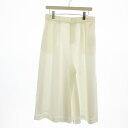 【中古】未使用品 アンタイトル UNTITLED ワイドパンツ イージーパンツ タック 大きいサイズ 44 白 ホワイト AH153-64905JJ /OR レ...