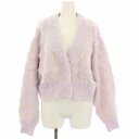 【中古】ファーファー furfur 25SS ファーリーチェックカーディガン ニット 長袖 F ラベンダー RWNT251024 /TK レディース 【ベクトル 古着】 250630